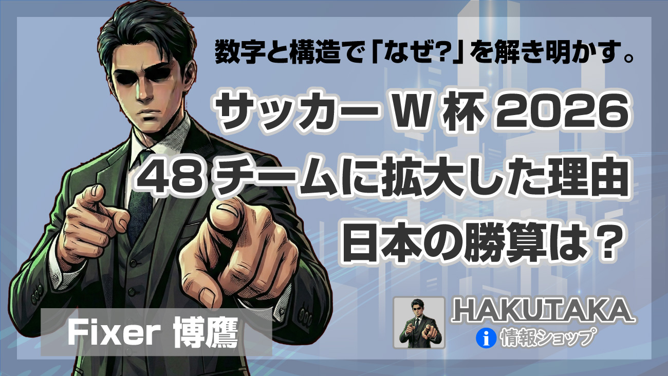 サッカーW杯2026が48チームに拡大した理由と日本の勝算は？